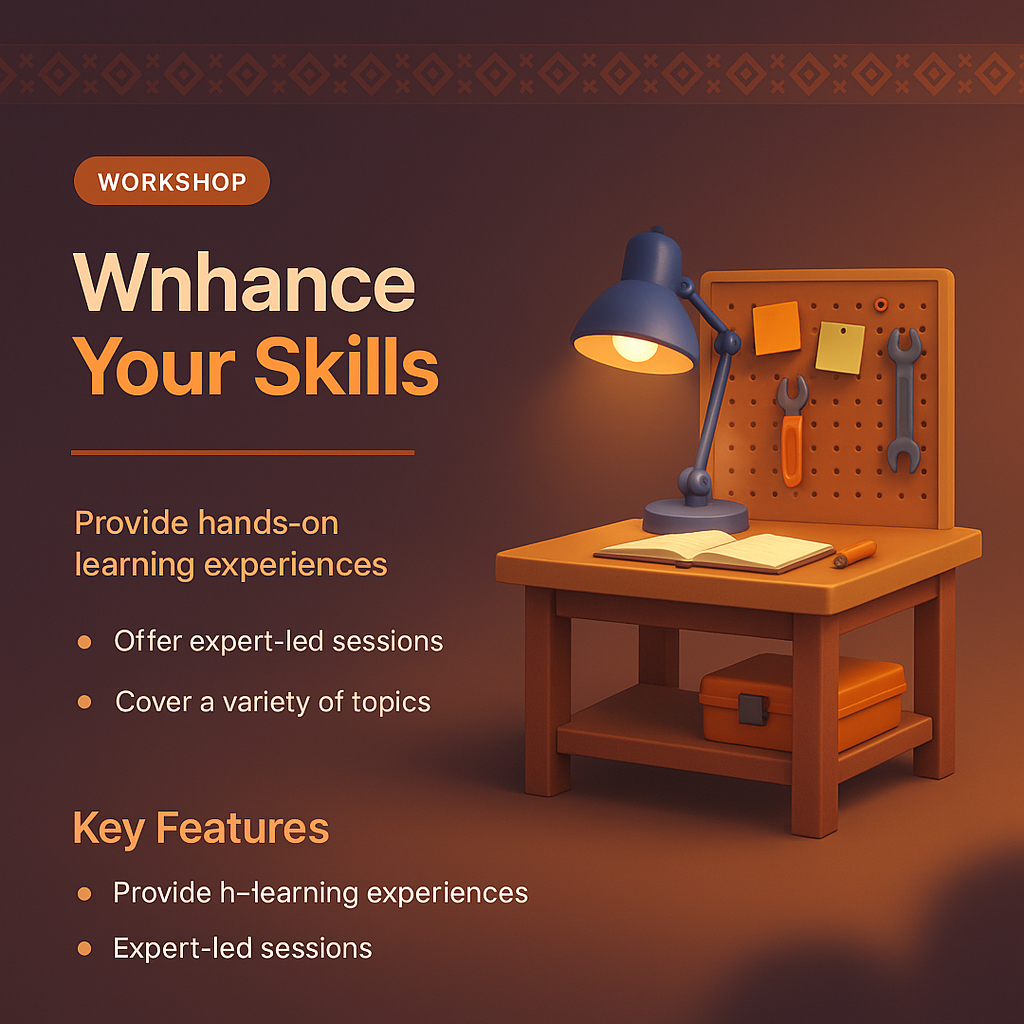 3D Illustration for Workshop Landing Page Design