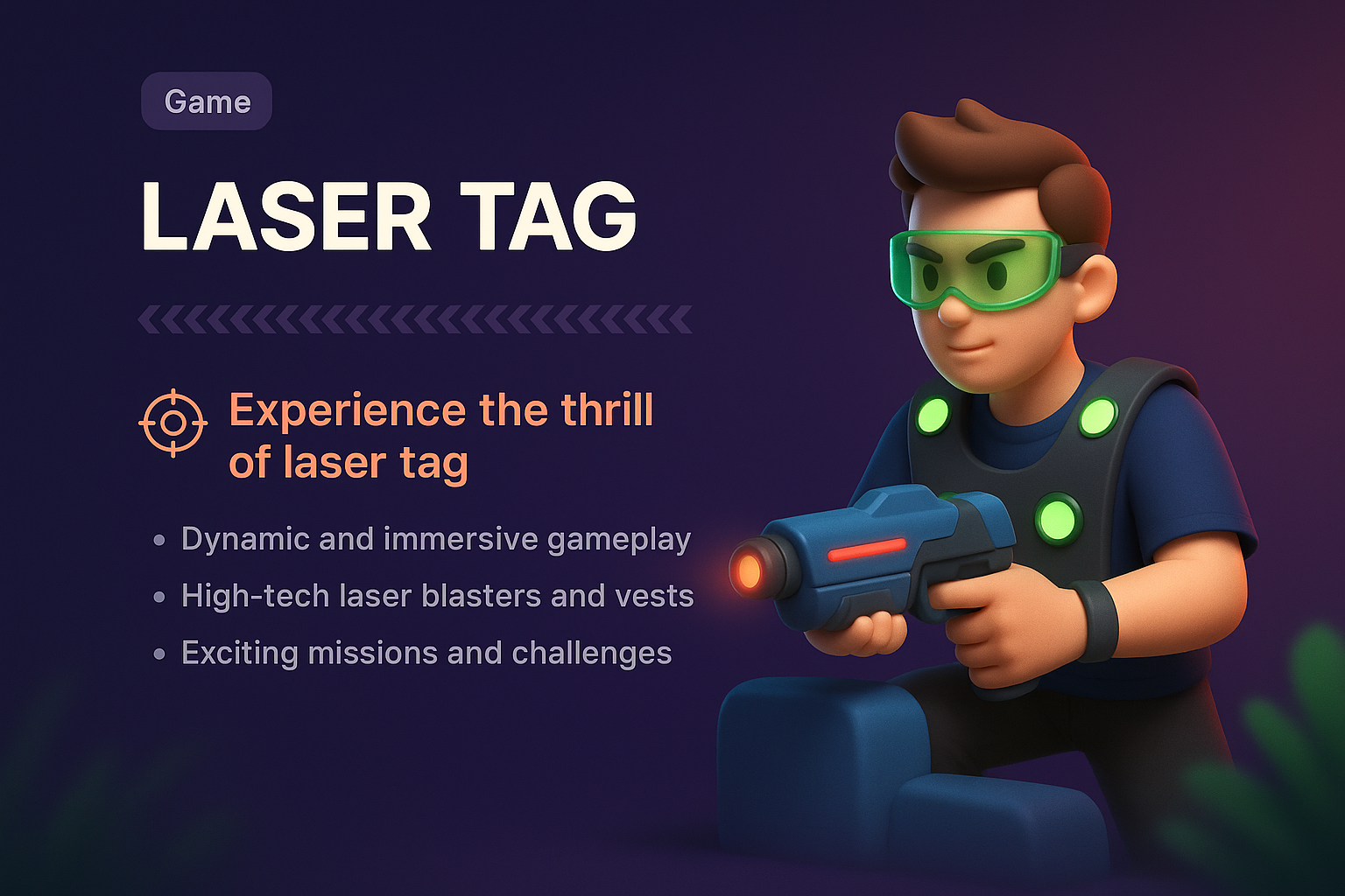 3D Illustration of Laser Tag Game with Exciting Features