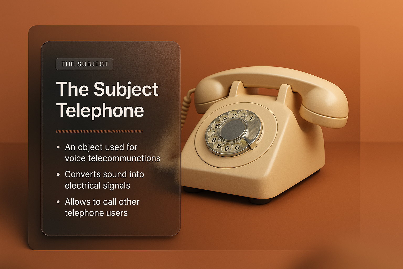 Vintage Telephone with Modern Overlay Design