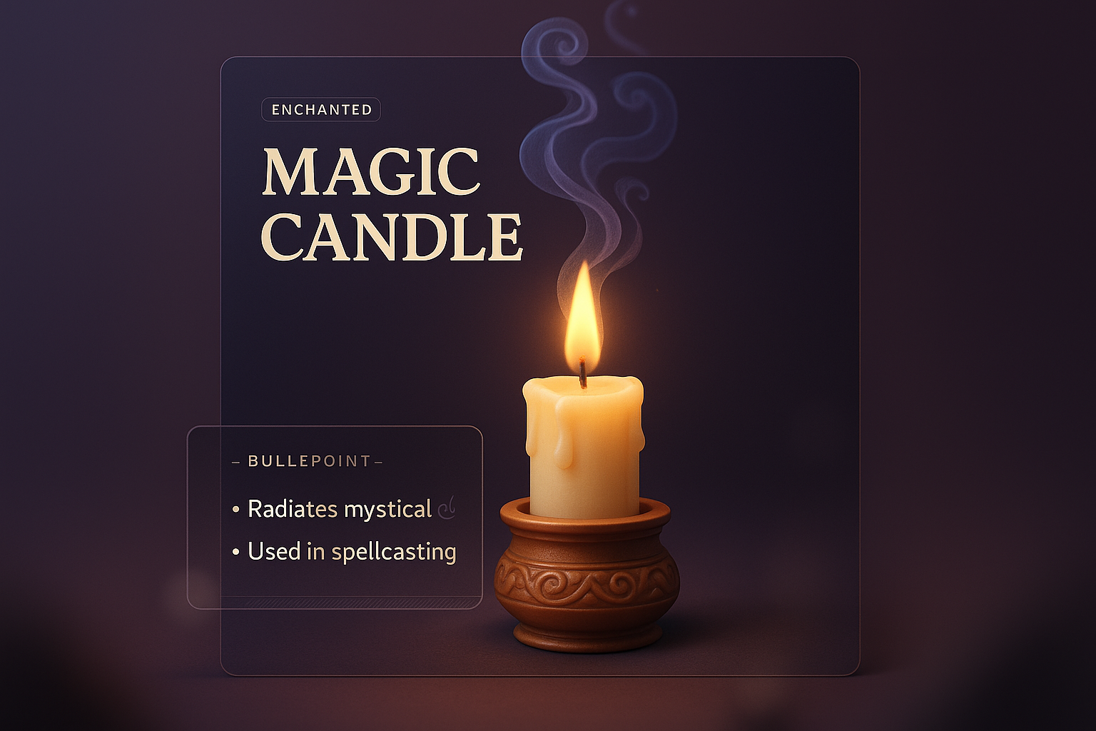 Enchanting Magic Candle Illustration with Mystical Effects