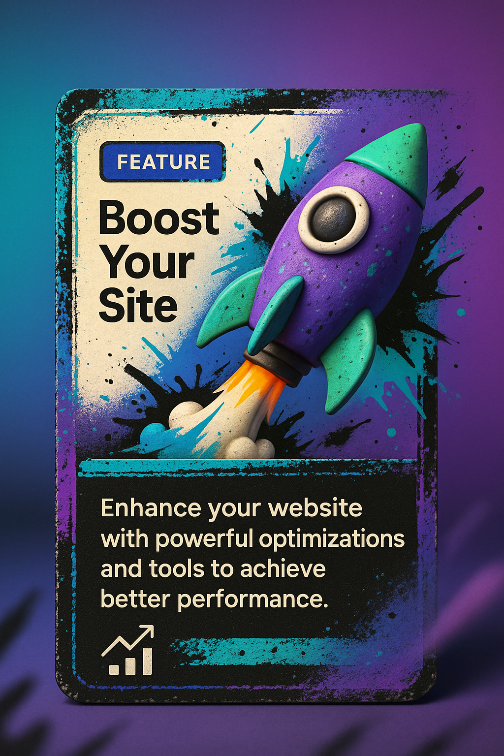 Vibrant Urban Street Art with Rocket Illustration