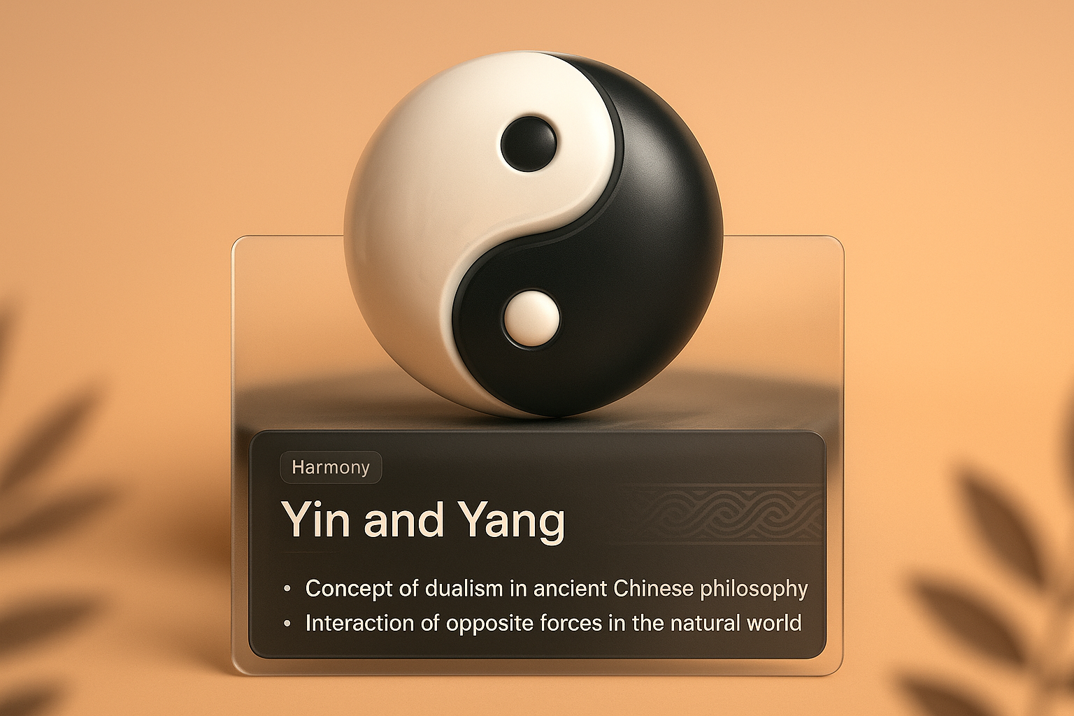 Yin Yang Design Integration with Text and Graphics