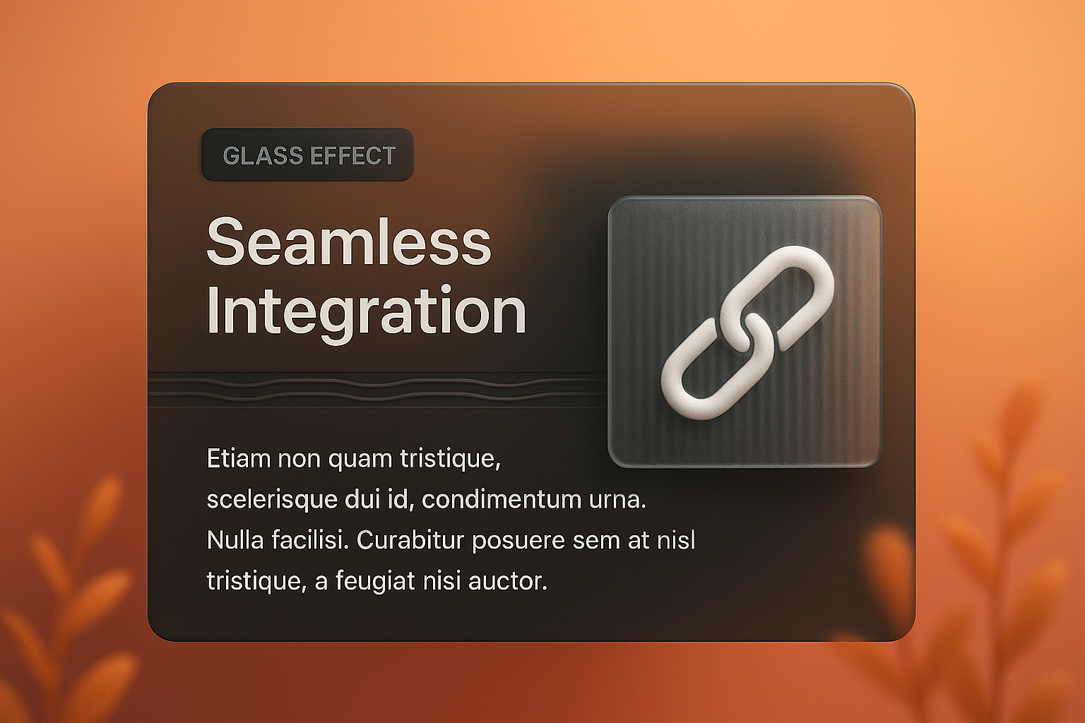 Modern Web Design Concept with Glass Effect