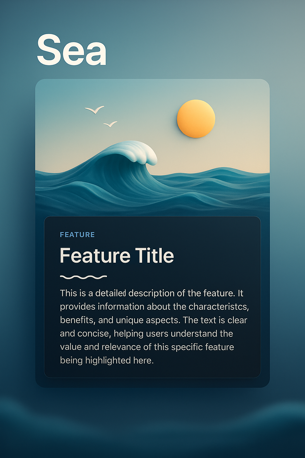 3D Sea Composition with Feature Block