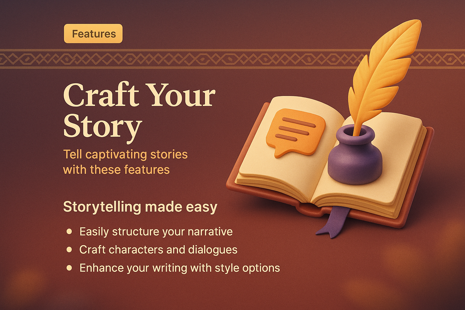 Interactive Landing Page for Storytelling Features
