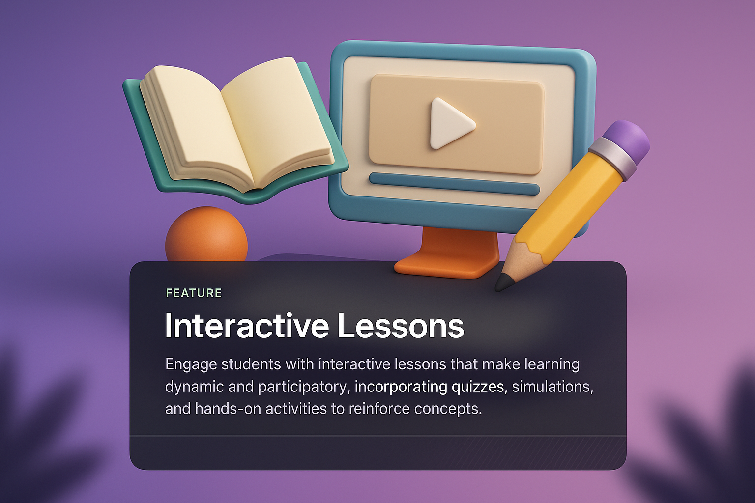 3D Web Page Design Featuring Interactive Lessons