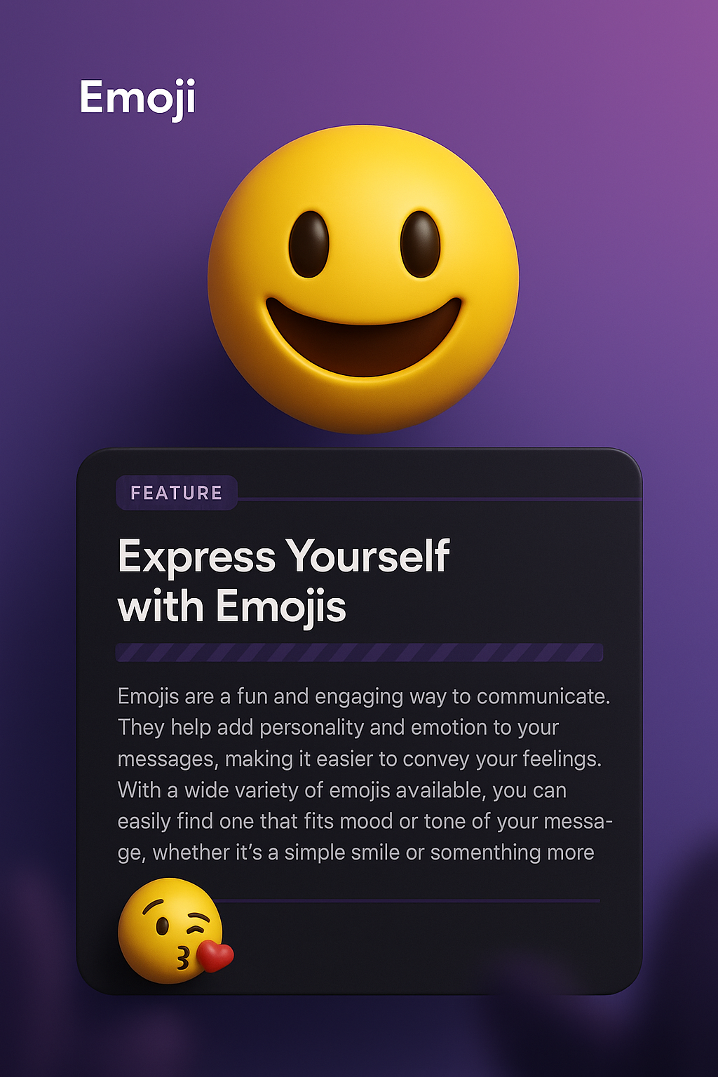 3D Illustration of Web Design Featuring Emojis
