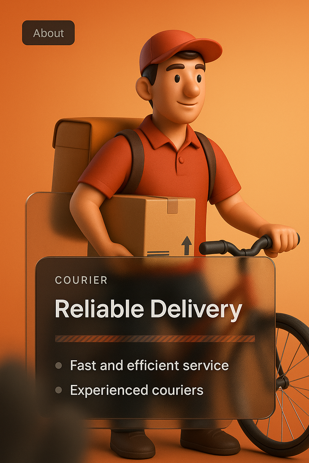 3D Design of a Courier with Integrated Panels