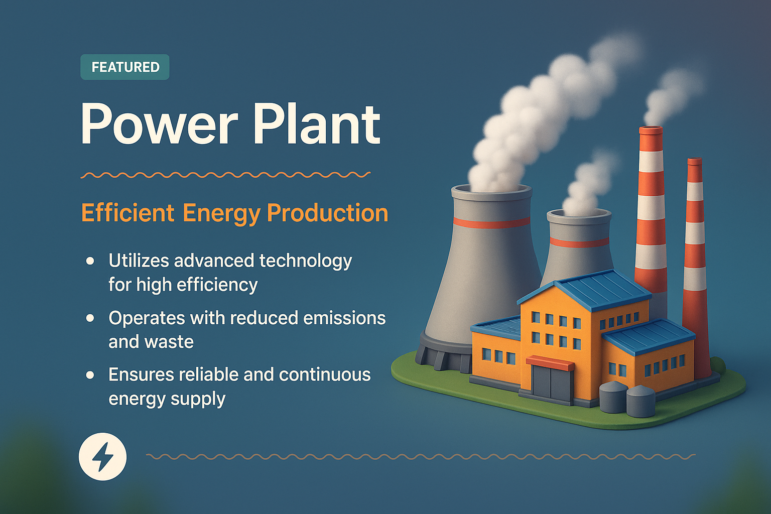 Innovative Power Plant Design with Efficient Energy Production