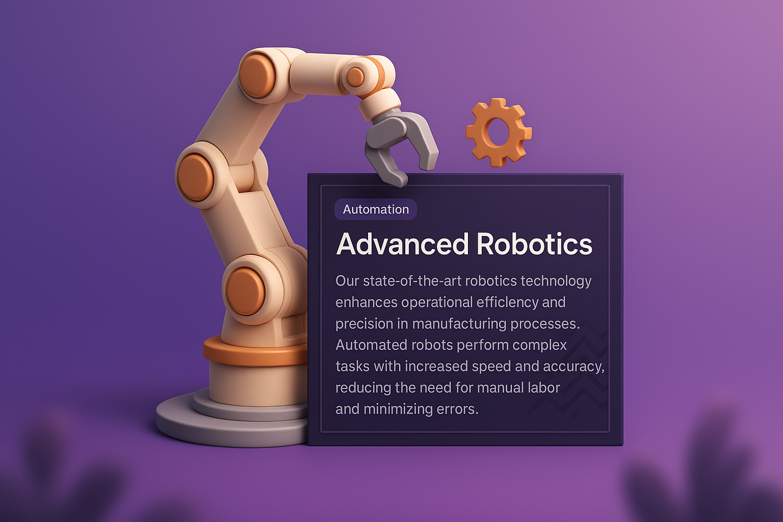 3D Page Design Featuring Advanced Robotics Theme