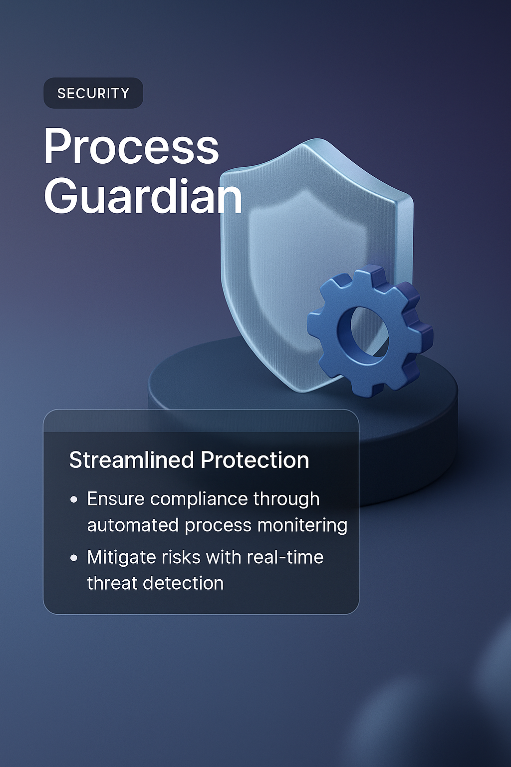 Stylish Web Design for Process Guardian Security Concept