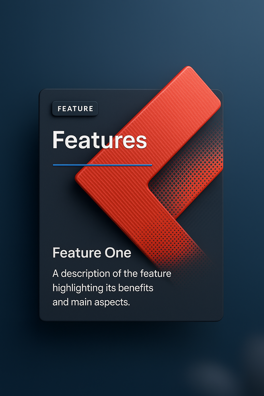 Modern Red Geometric Shape with Texture for Web Design