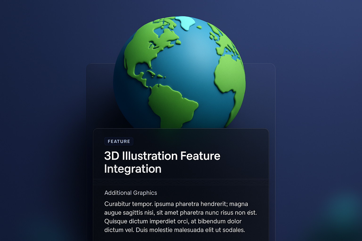 3D Globe Design with Feature Integration