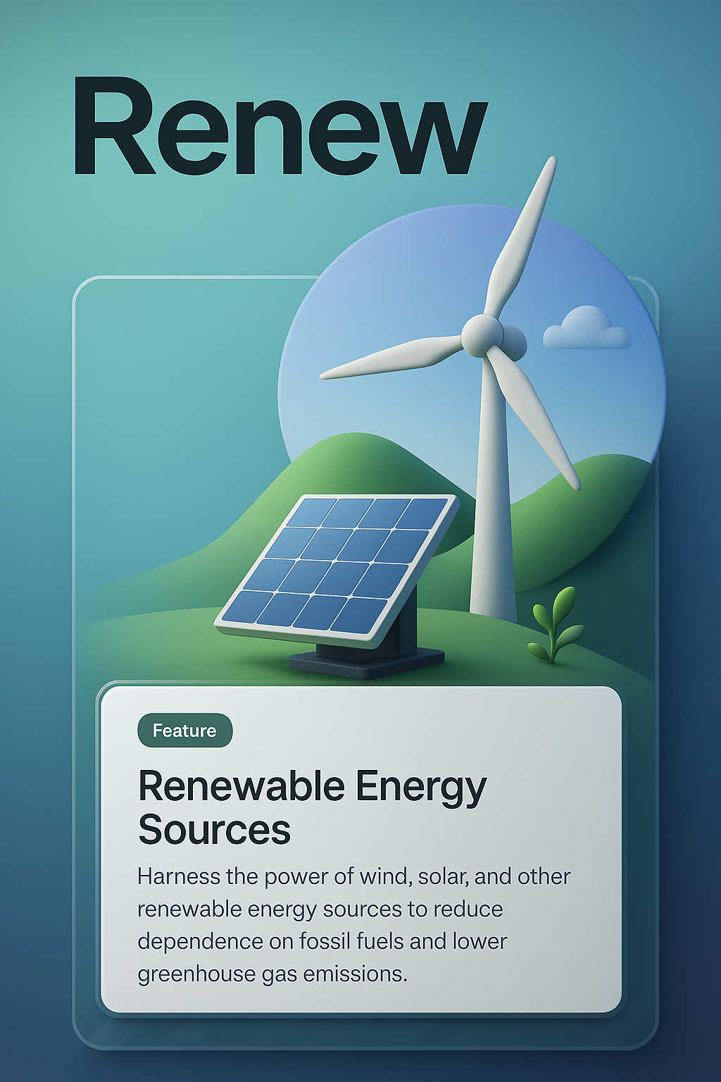 3D Design Integration for Renewable Energy Web Page
